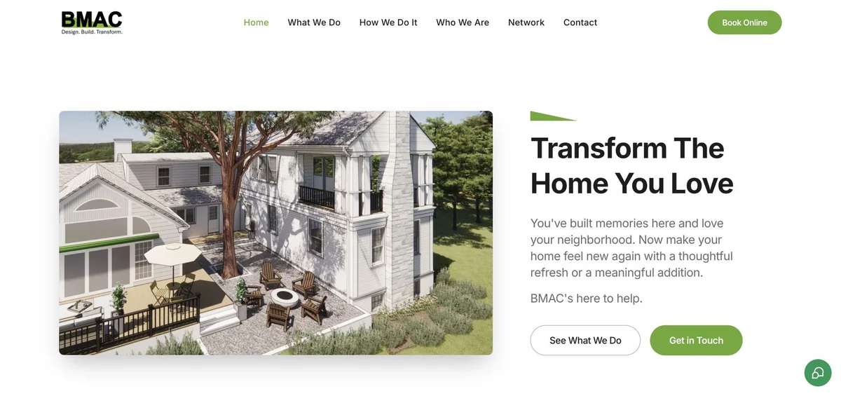 BMAC website homepage screenshot